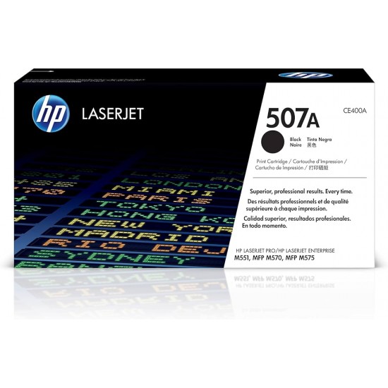 HP 507A Black LaserJet Toner Cartridge CE400A