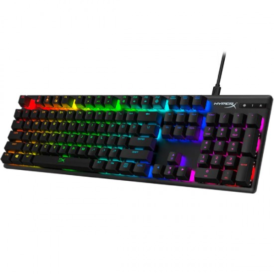 HyperX Alloy Origins Red HX-KB6RDX-RU 4P4F6AX oyun klaviaturası (HyperX Red switch, RU düzülüş)