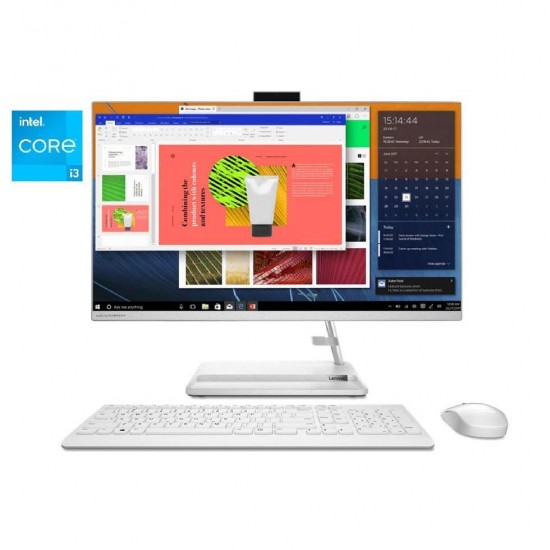 Lenovo IC AIO 3 24ITL6  23.8" FHD IPS  i3-1115G4  8GB  256GB SSD  Free D  USB KM  White F0G000C4RK-N