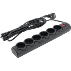 Surge protector Defender DFS 151 1.8 m, black, 6 outlets 99494