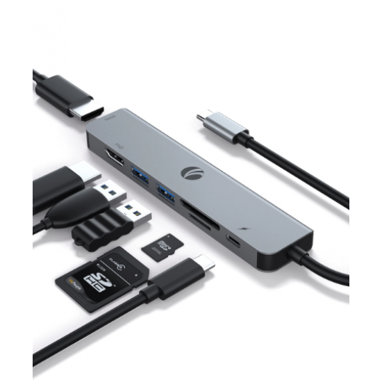 VCOM Type-C → USB-C PD + USB3 + HDMI×2 adapter — CUE39